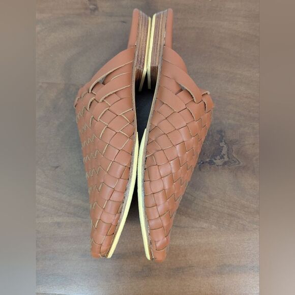 Liberte Woven Leather Preppy Academia Quiet Luxury Capsule French Chic Mules 5 - Picture 10 of 13